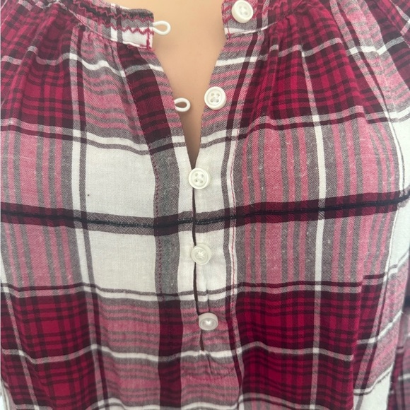 Lucky Brand Jessica Popover Top longsleeve size Medium - Picture 3 of 5